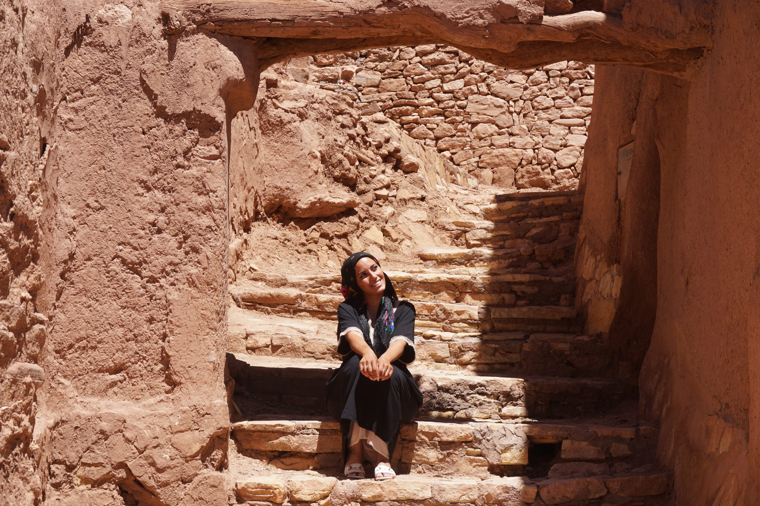 Pause dans les ruines d'Aït Ben Haddou